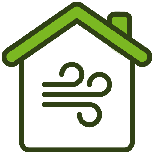 Home with clean flowing air