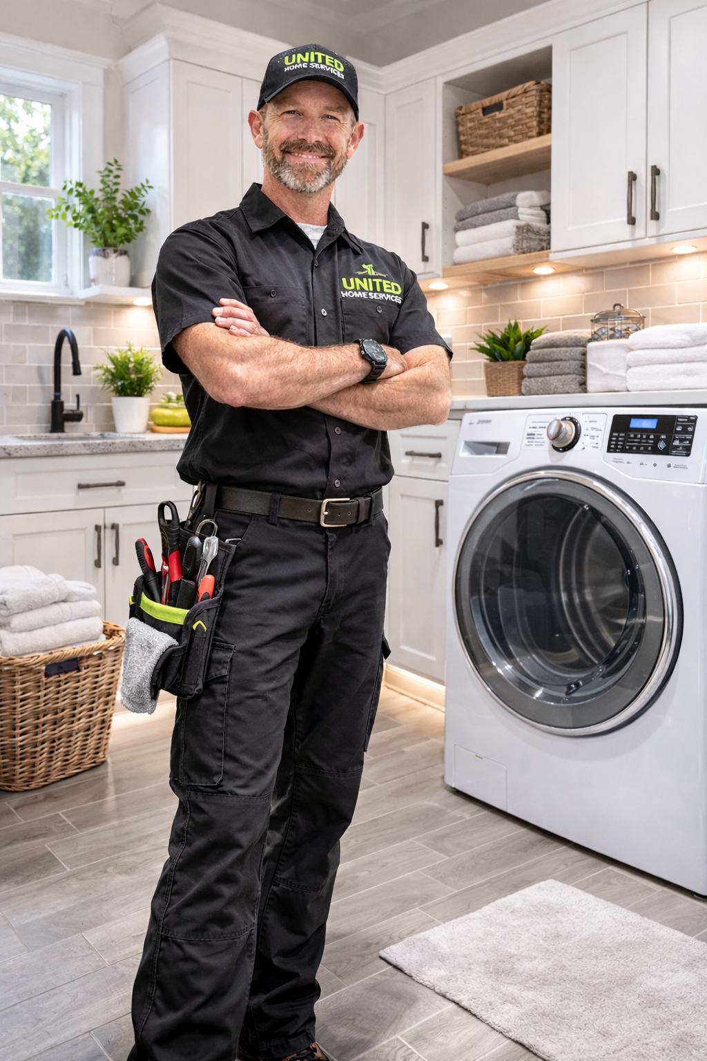 united home services dryer vent tech